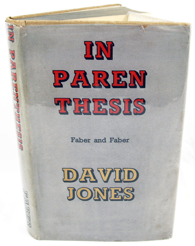 In Parenthesis. Dust jacket