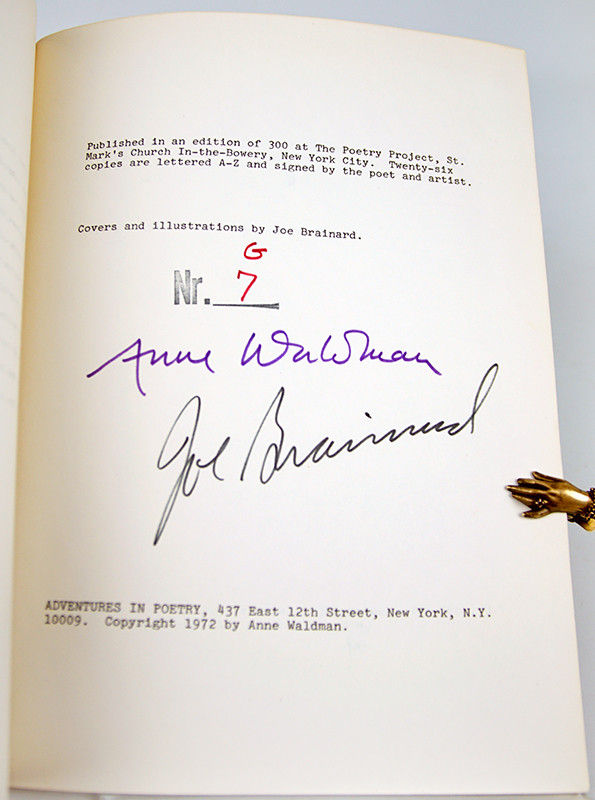 West Indies Poems by Anne Waldman. Colophon