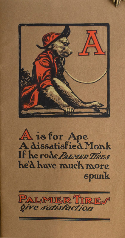 Ye Primer: A Rhyme Book on Ye Letter of Ye Alphabet, Containing Also Certain Short Truths. Interior page, letter A