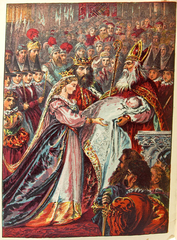 Spiashchaia Tsarevna [The Sleeping Princess]. Interior page, illustration.