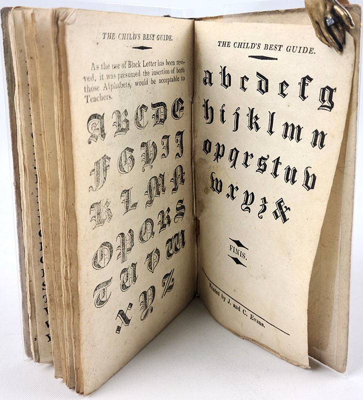 The Child's Best Guide to Learning. Black Letter spread