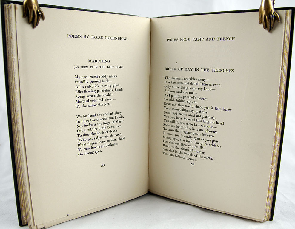 Poems by Isaac Rosenberg. Text spread