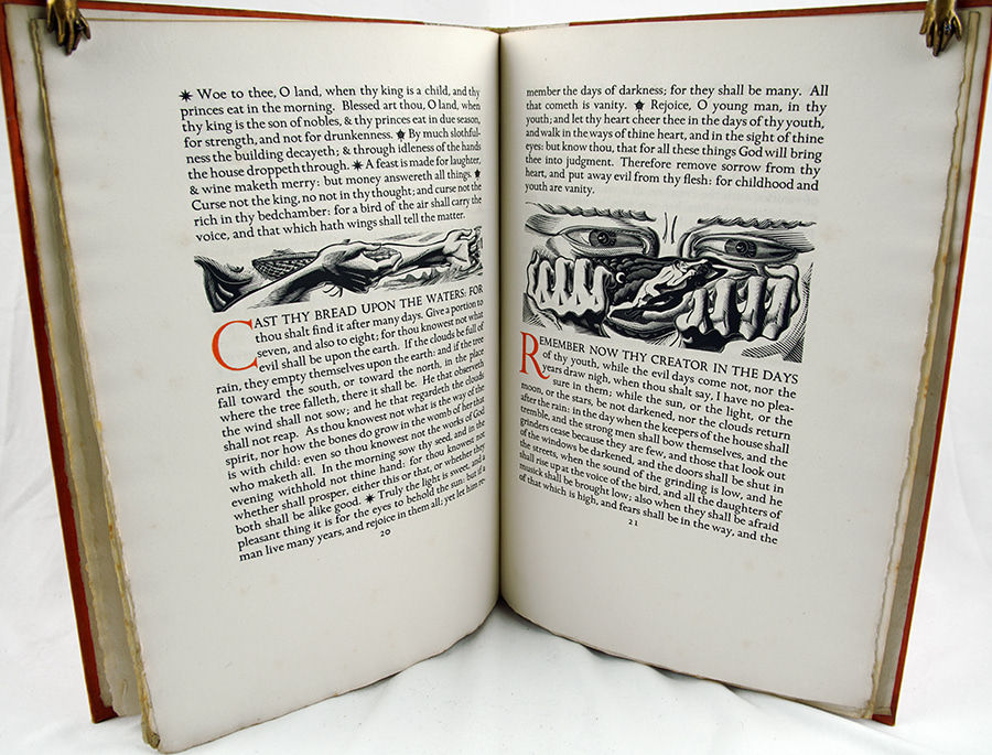 Ecclesiastes, or the Preacher. Illustrated text spread