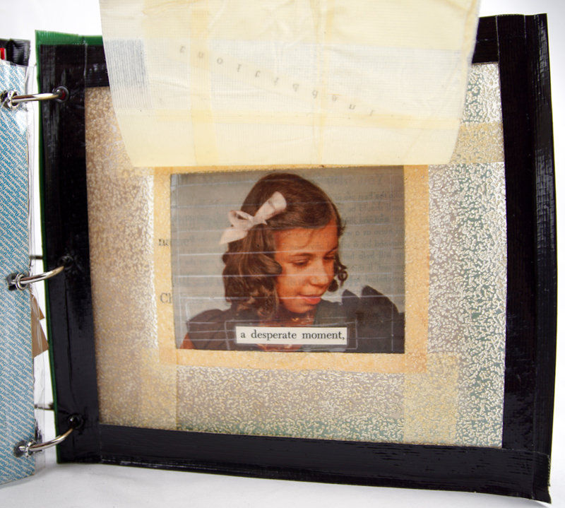 Duck and Cover. Illustration with flap lifted