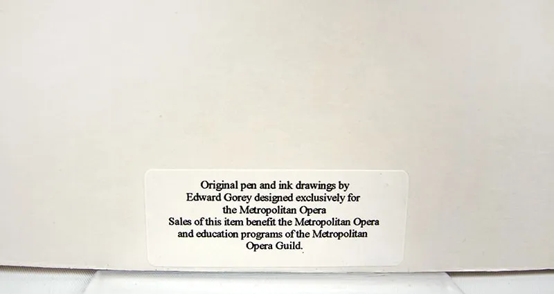 Store display for Metropolitan Opera Magnets. Back