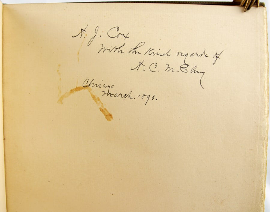 Modern Bookbinding Practically Considered. Inscription