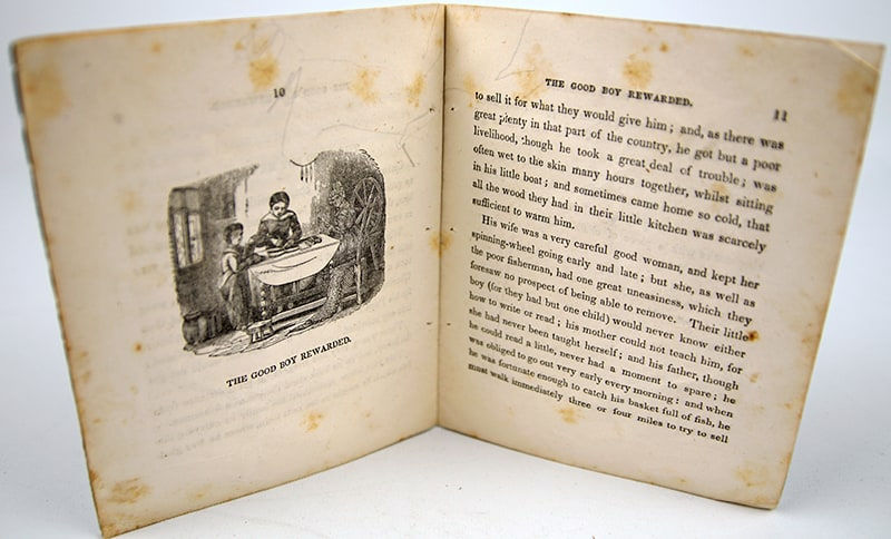 The Balloon; and The Good Boy Rewarded. Illustrated text spread