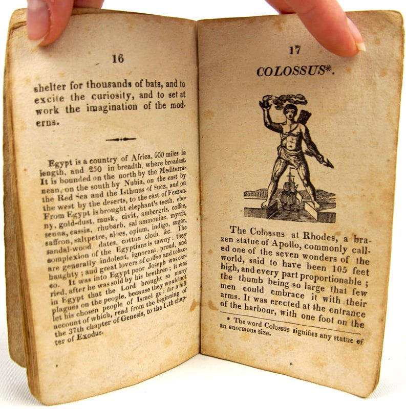 The Seven Wonders of the World. Illustrated text spread