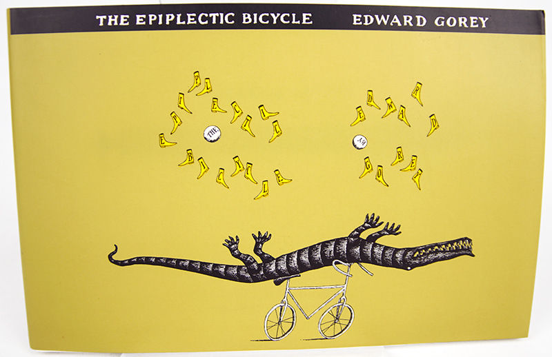 Uncorrected proof of The Epiplectic Bicycle by Edward Gorey. Front cover