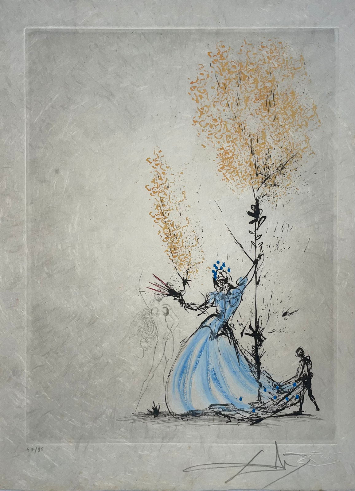 Salvador Dali, La Fille au Page (Girl with a Page), 1967