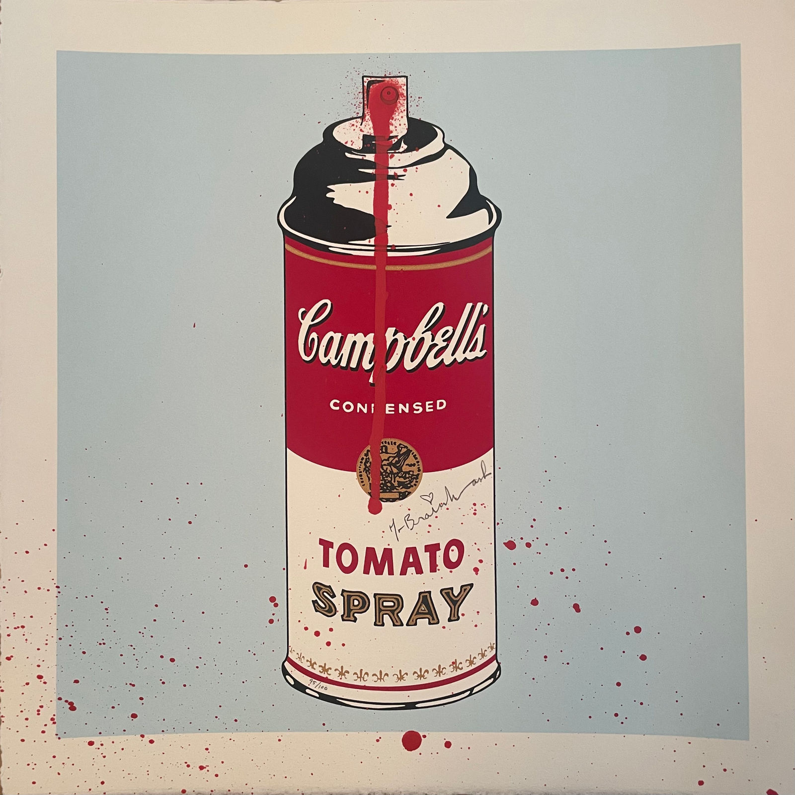 Mr. Brainwash, Tomato Spray (Blue) , 2009
