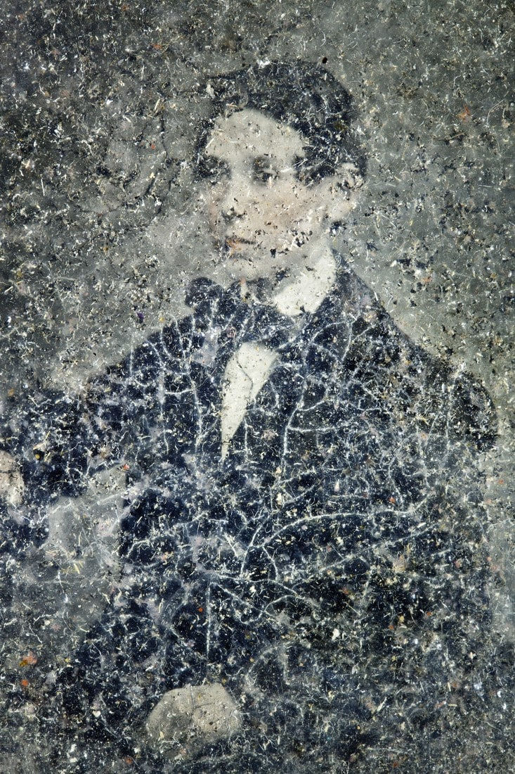 Tessa Traeger, From the series Chemistry of Light No.23, Tinted ambrotype c.1890 2.25 x 2.7 in, black lacquer backing in decay, 2012