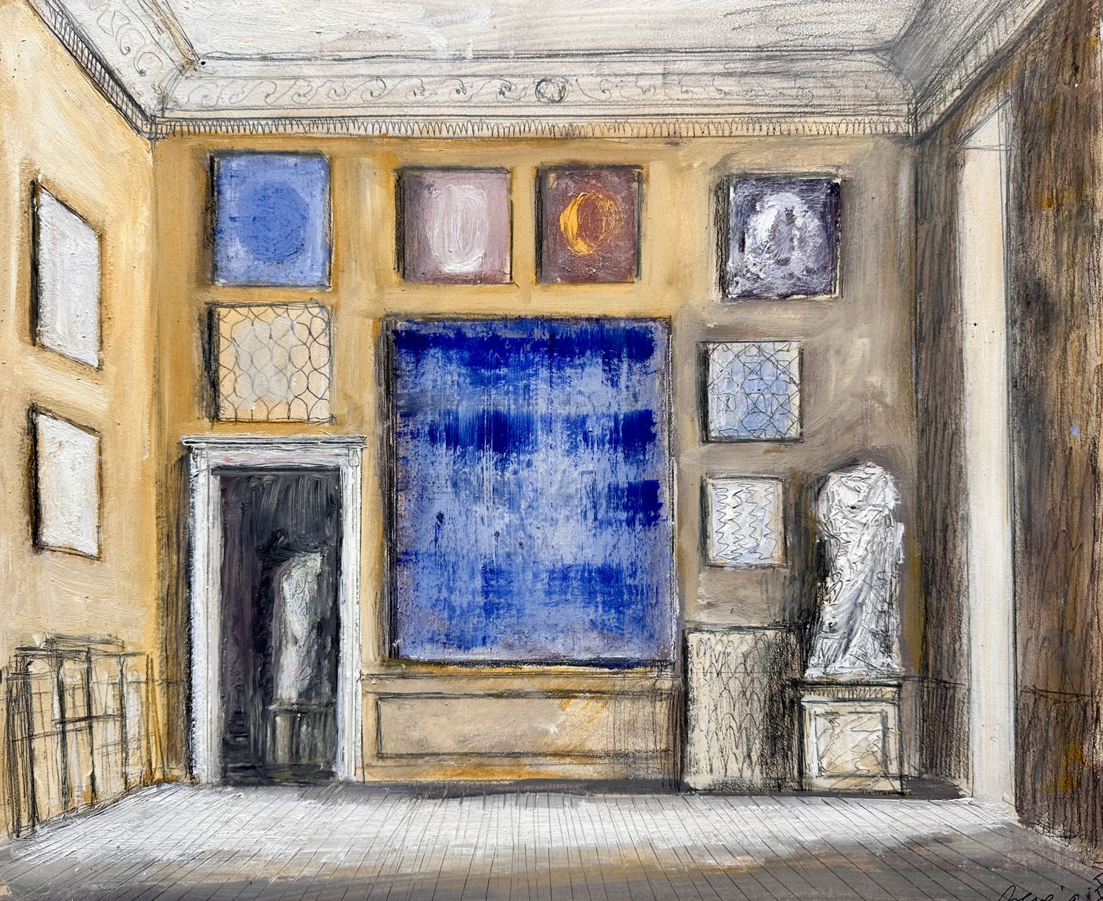 Pierre Bergian, Atelier avec 2 statues , 2026