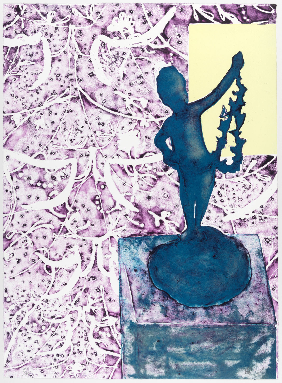 HM Queen Sonja and Håvard Homstvedt, Figur mot damask, 2023