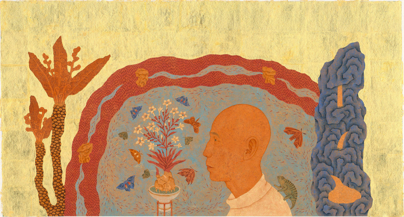 Hsinhua PAN, 觀花蝶 Viewing Flower and Butterfly, 2023