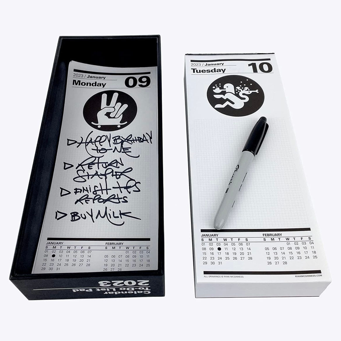 Ryan McGinness, Calendar To-Do List Pad 2023, 2022
