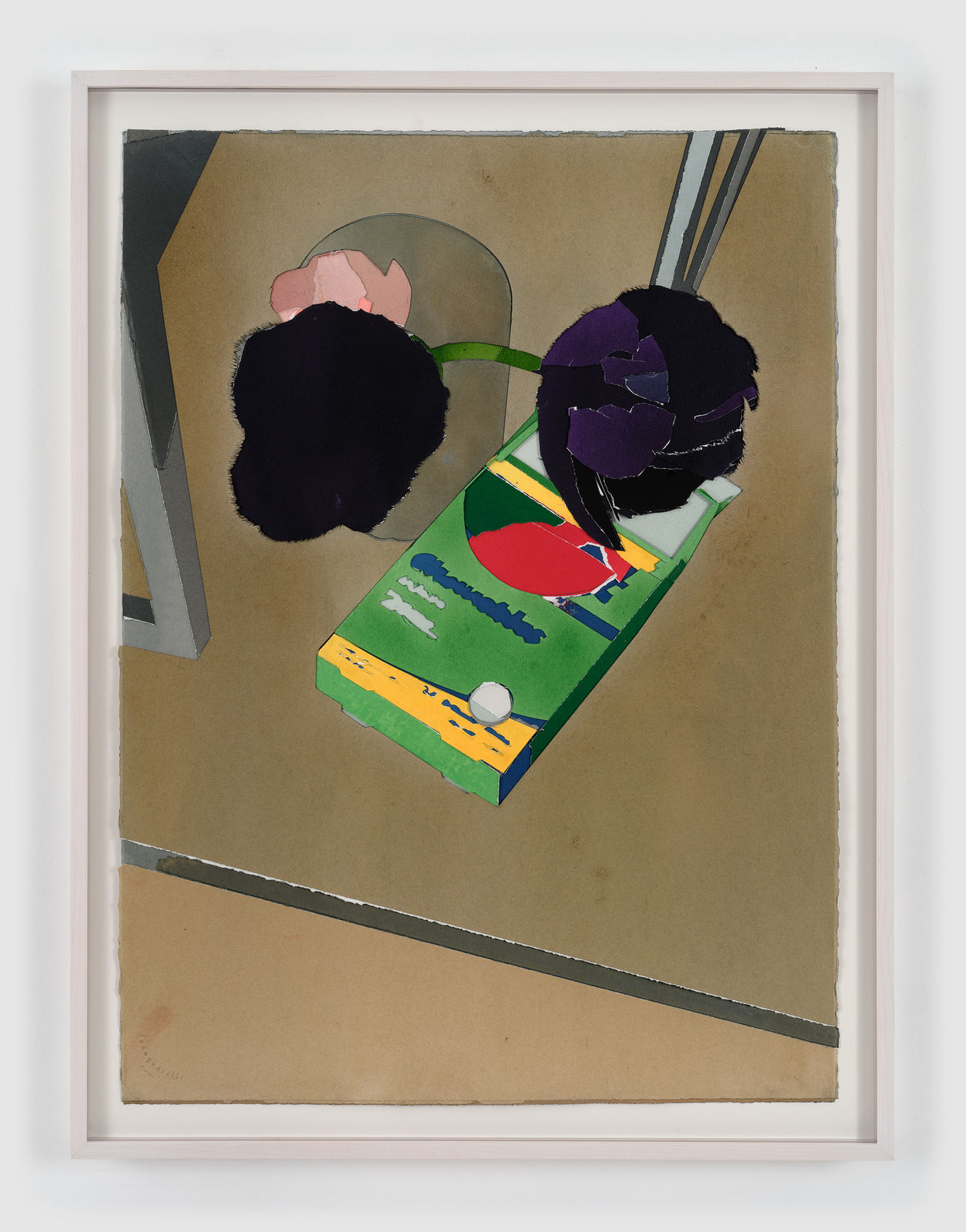 Roger White, peonies Zyrtec glass table, 2025