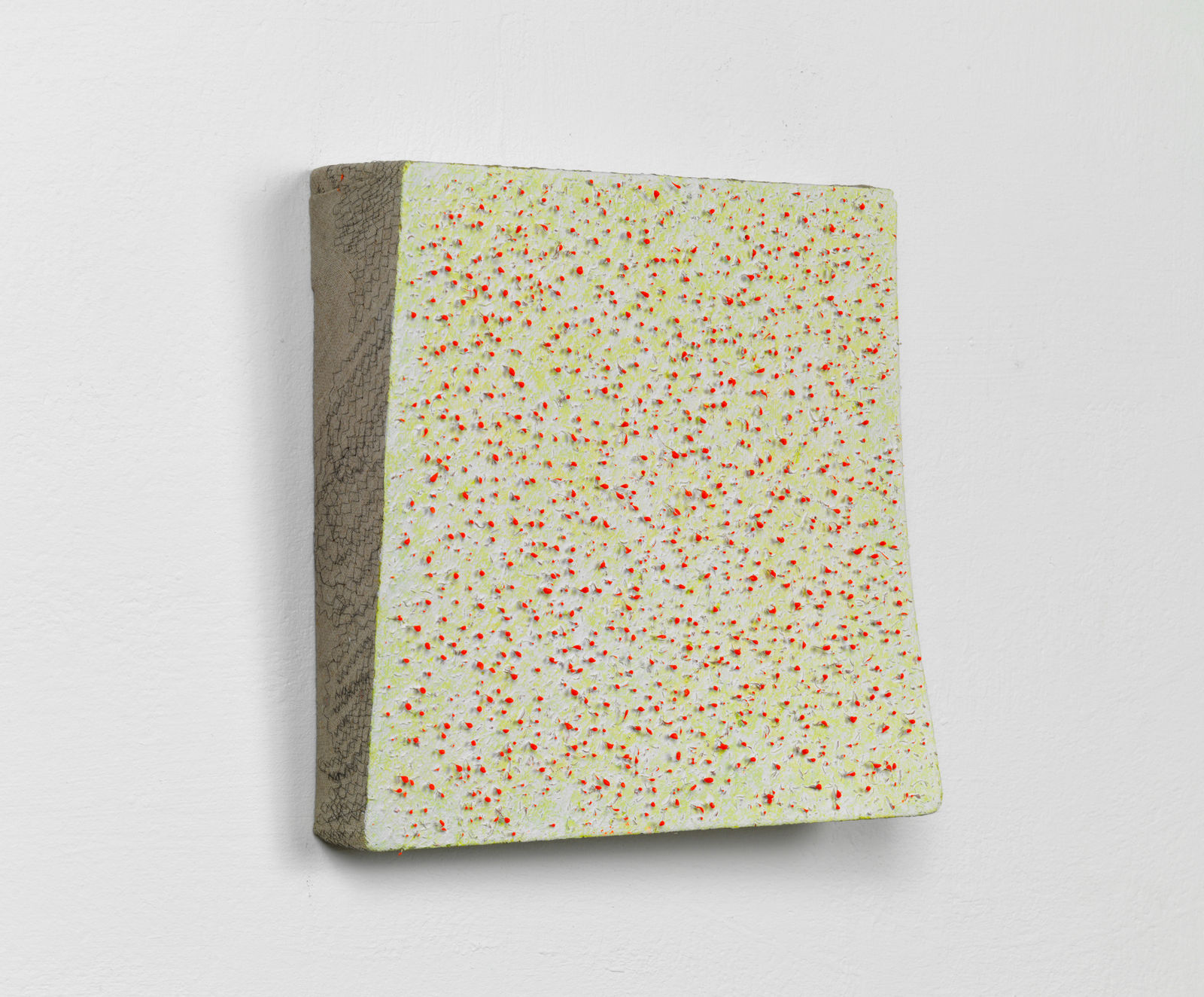 Beppe Kessler, Pink dots, zigzag canvas