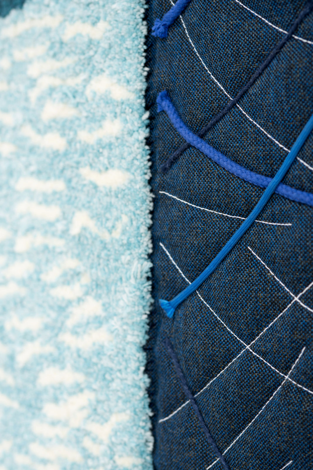 Kiki van Eijk, Textile Collage - Petrol