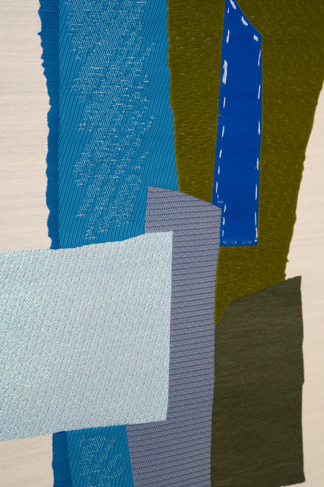 Kiki van Eijk, Textile Collage - Petrol weaving