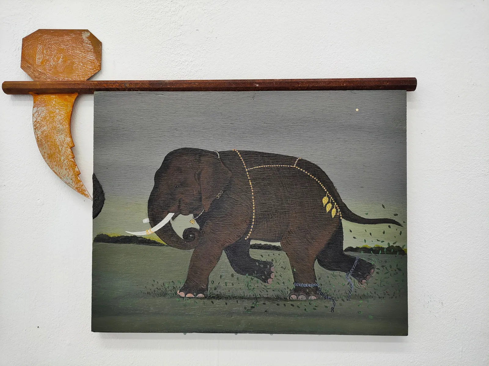 Abul Hisham, Elephant with a broken tusk, 2022