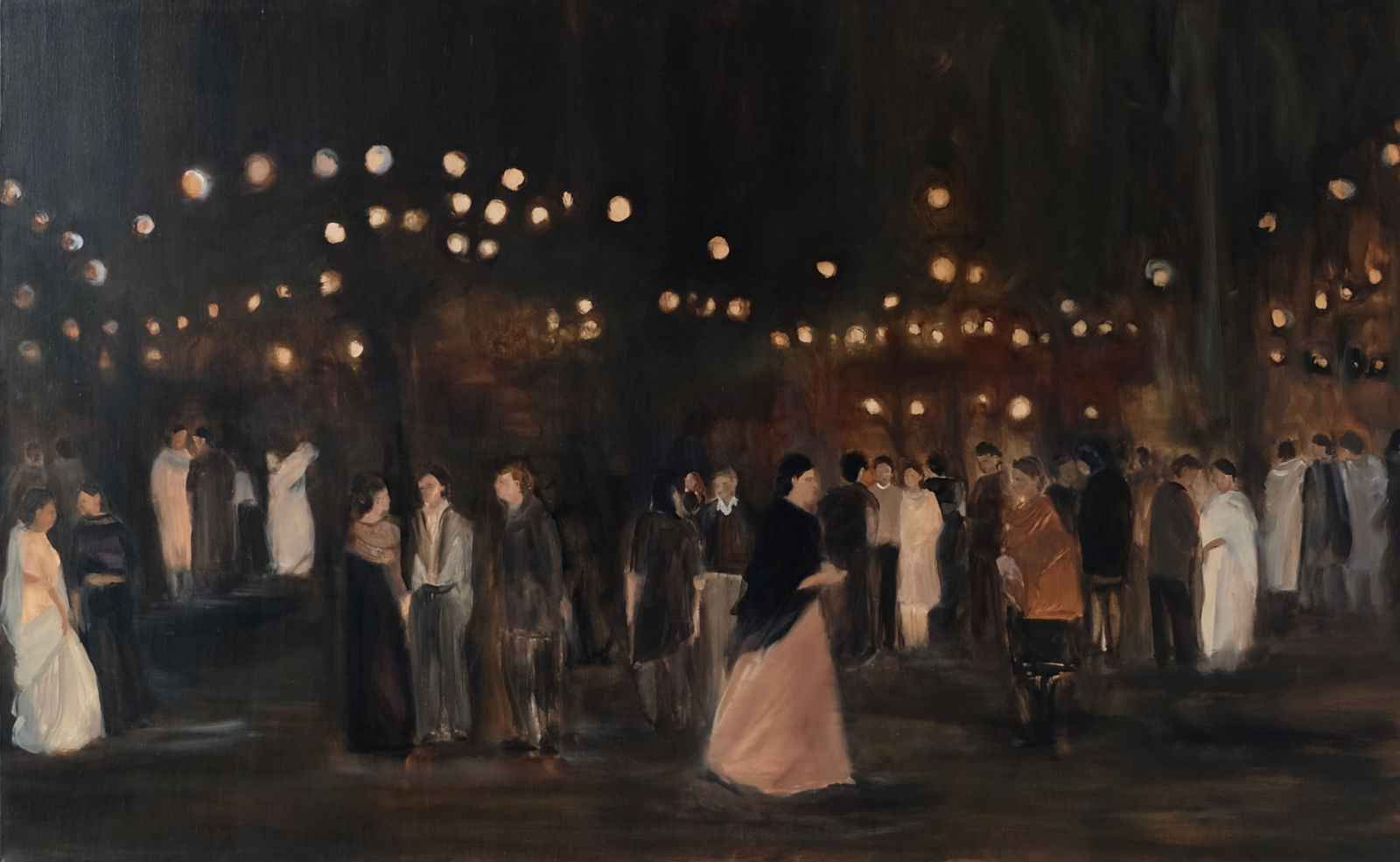Joya Mukerjee Logue, A Winter Night Gathering I, 2025