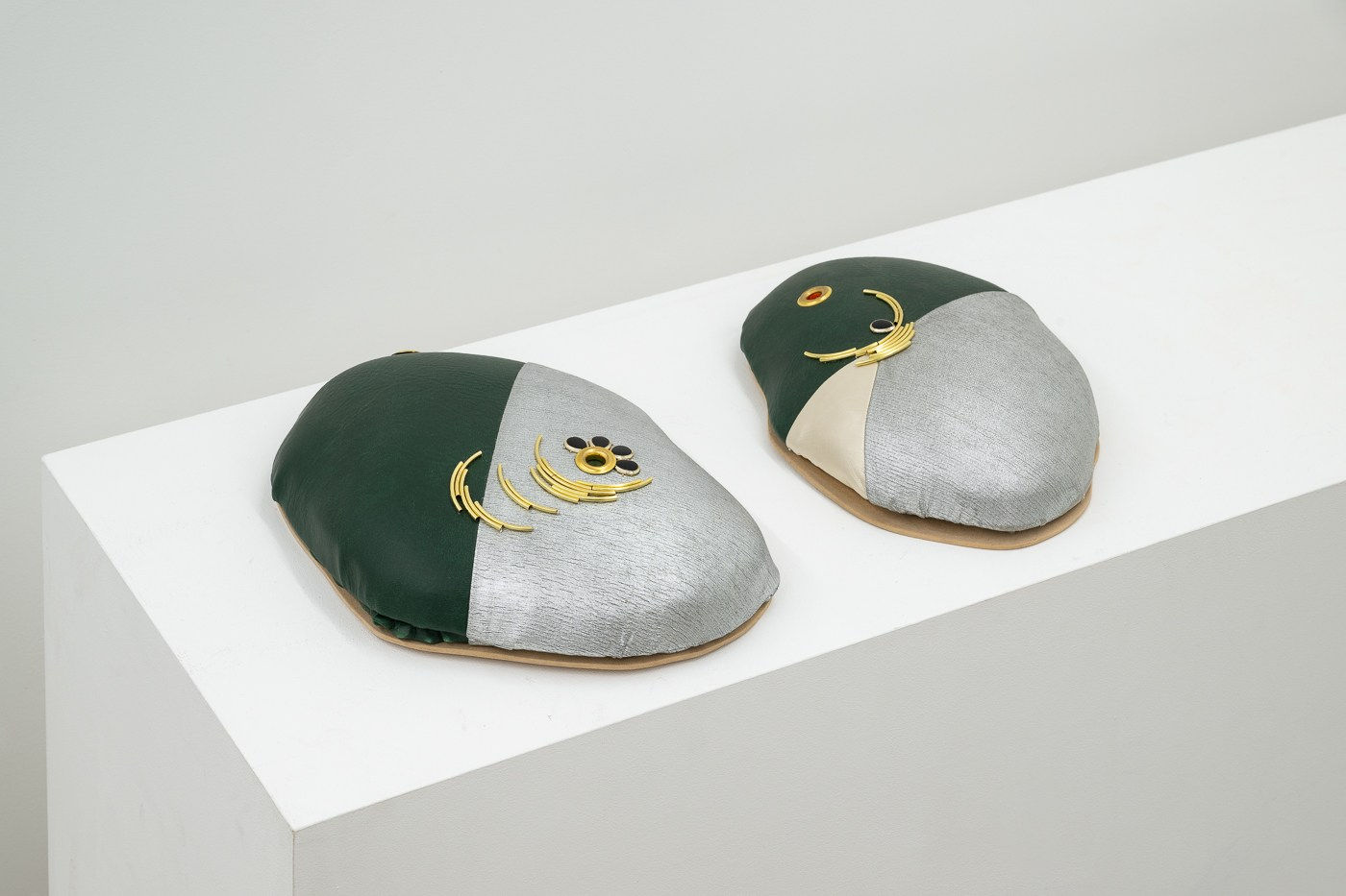 Baseera Khan, Green Silver Shoes (seats), 2023