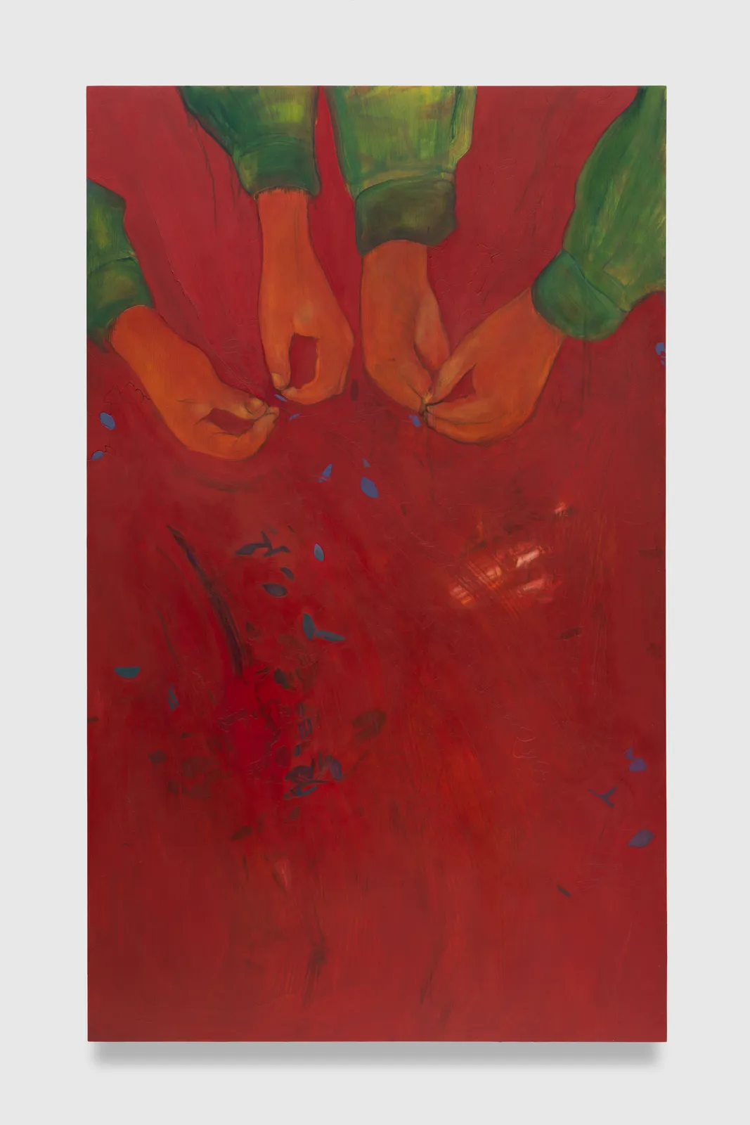Baseera Khan, Thrumming Red (Red Paintings), 2025