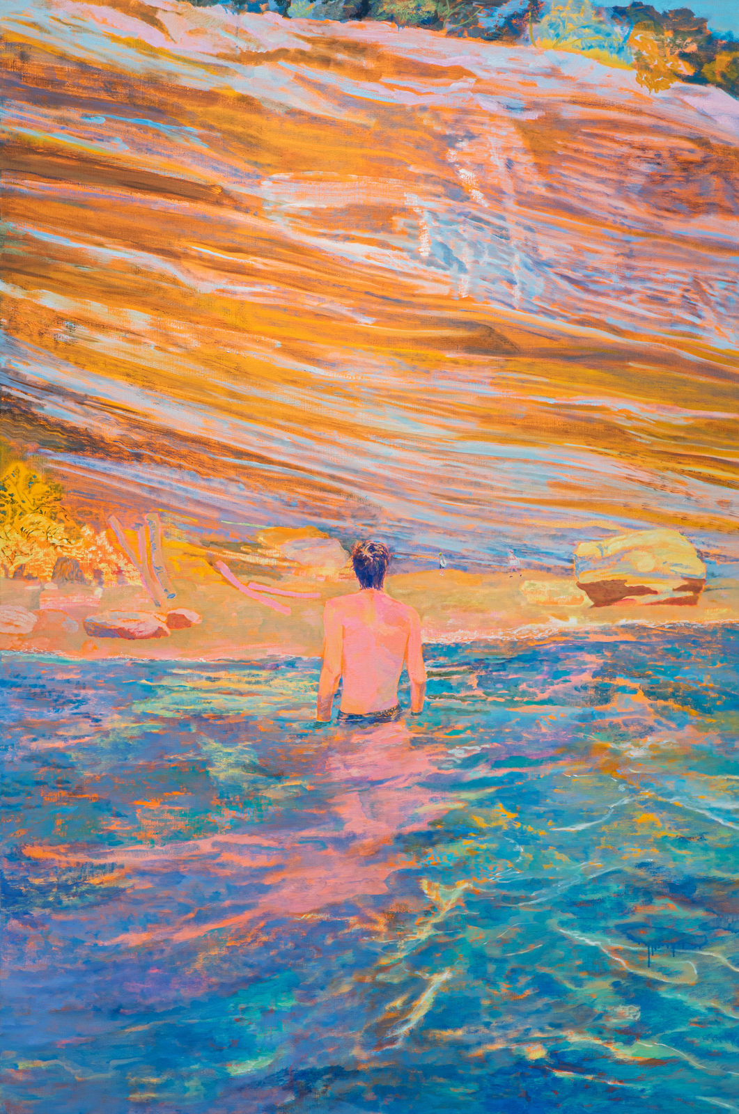 Minami Kobayashi, A man at Le Calandre Beach in Ventimiglia, 2023