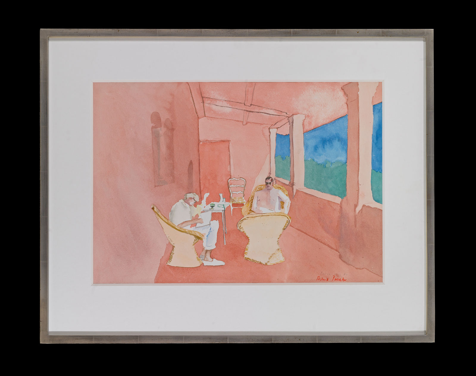 Patrick Procktor, Hockney and Amaya, Lucca, 1967