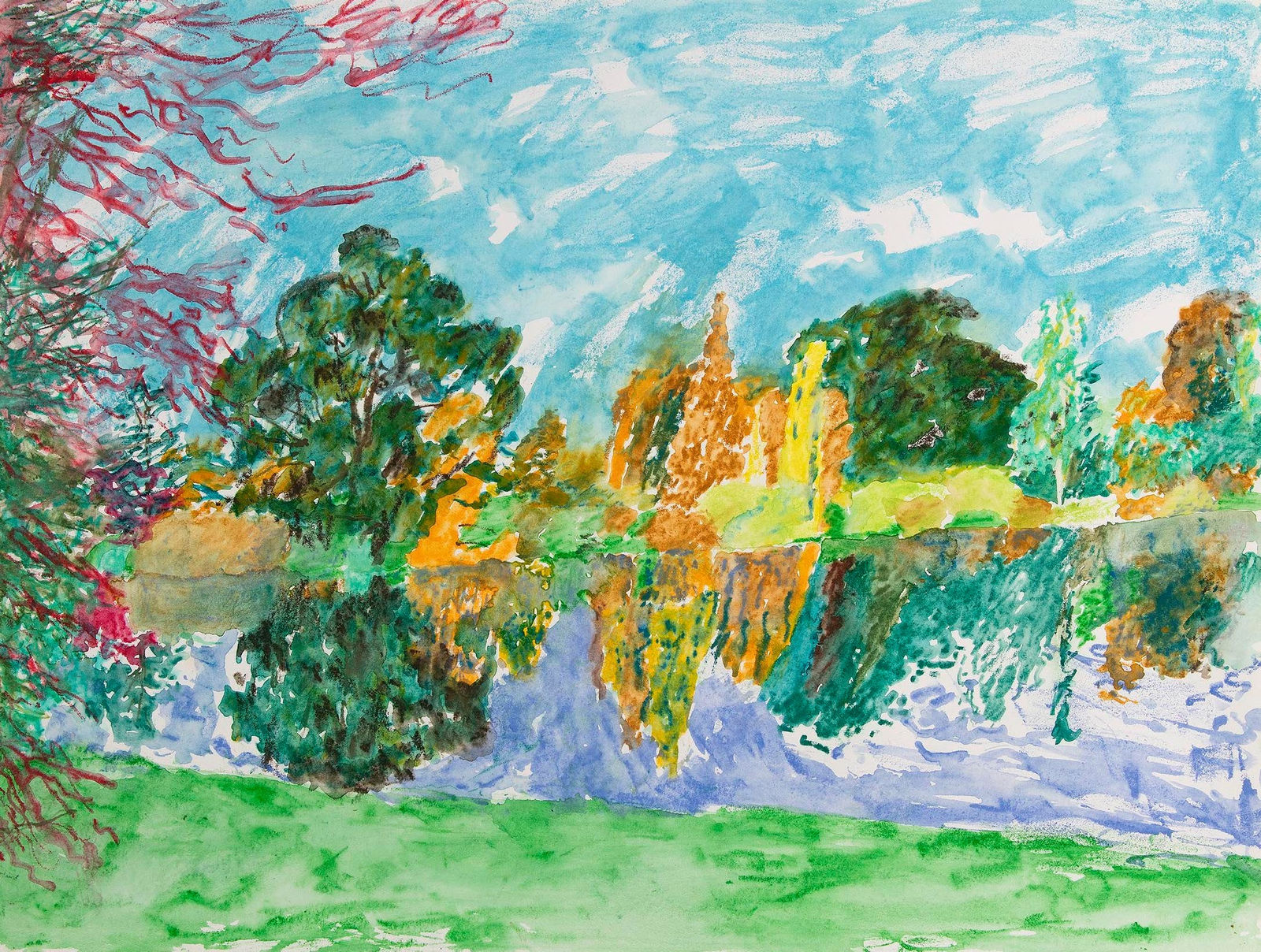 Adrian Berg, First Lake Sheffield Park Garden, Sussex Weald, 24th August, 10th & 28th September, 2010