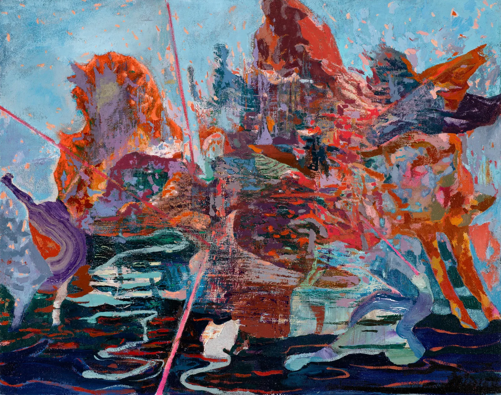 David Price, Small Study 3 after Rubens 'The Lion Hunt', 2025