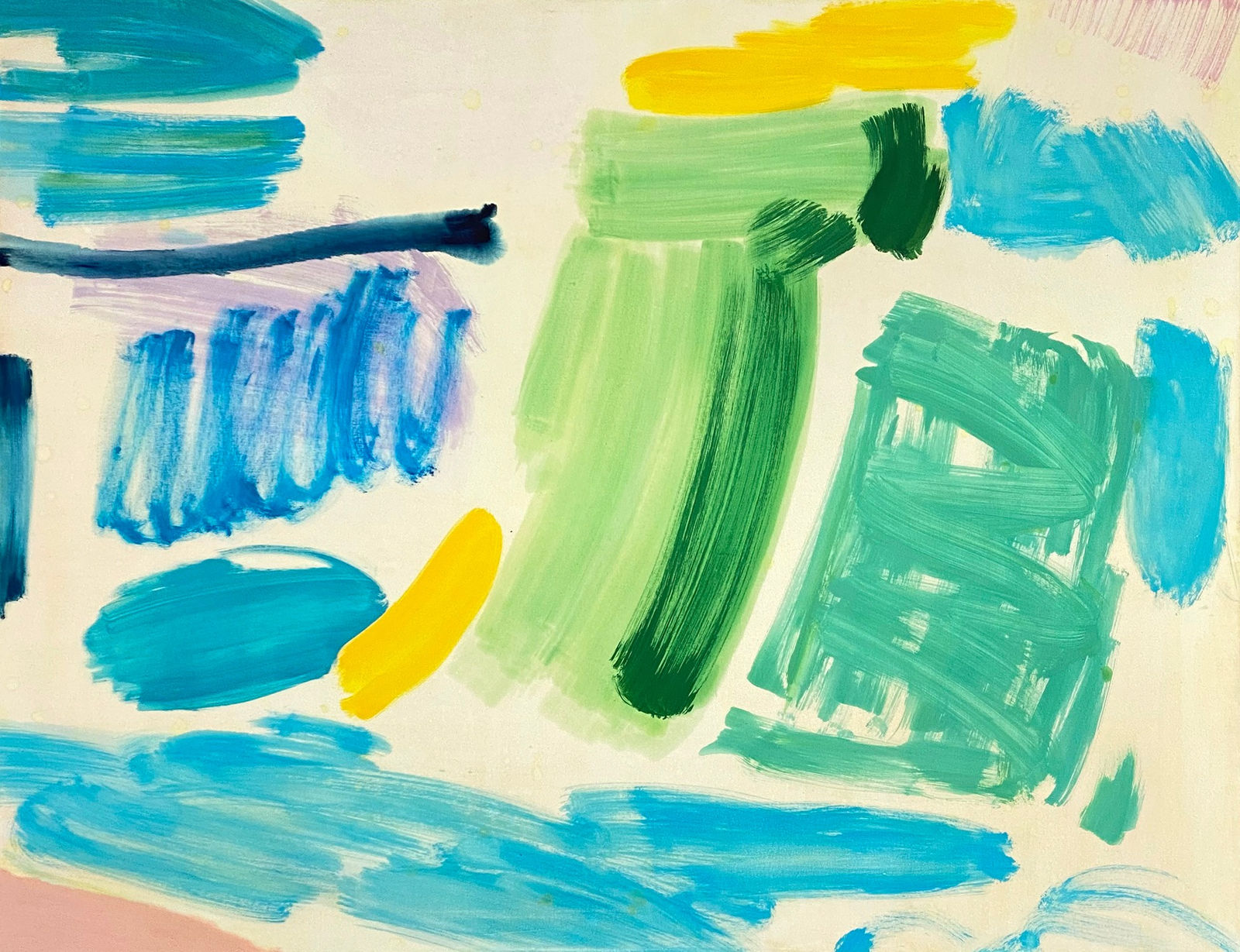 Tim Braden, Cerulean, Yellow and Green Dash, 2018