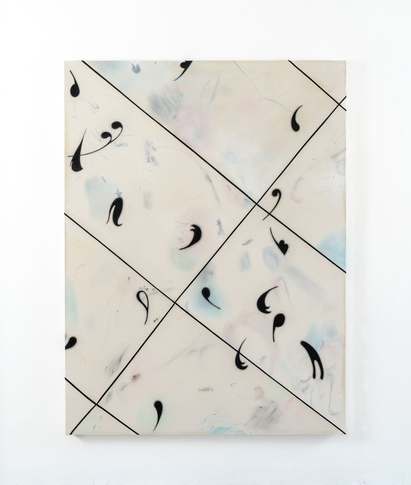 Claire Oswalt, Enter Permanents (black grid), 2025