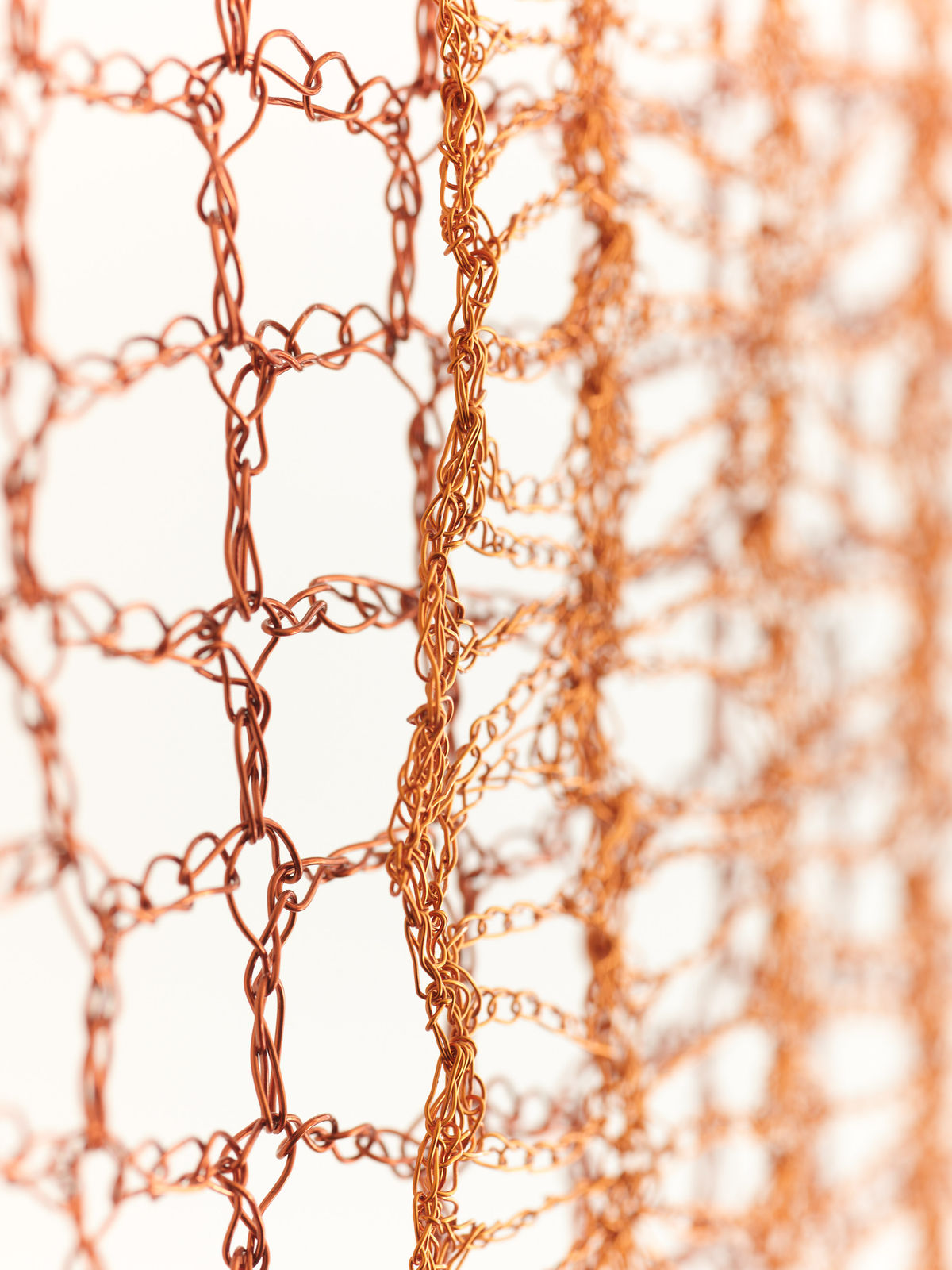 ektor garcia, crochet copper wire mesh, 2021