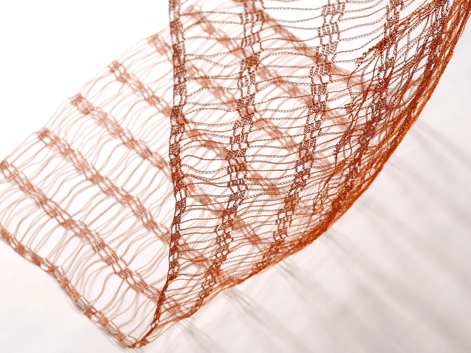 ektor garcia, crocheted copper curtain, 2022