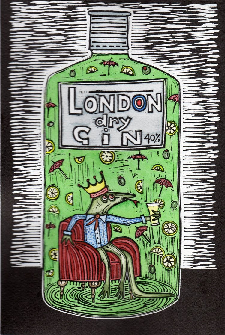 David Farrer, Lounge Lizard in a Gin Palace, 2012