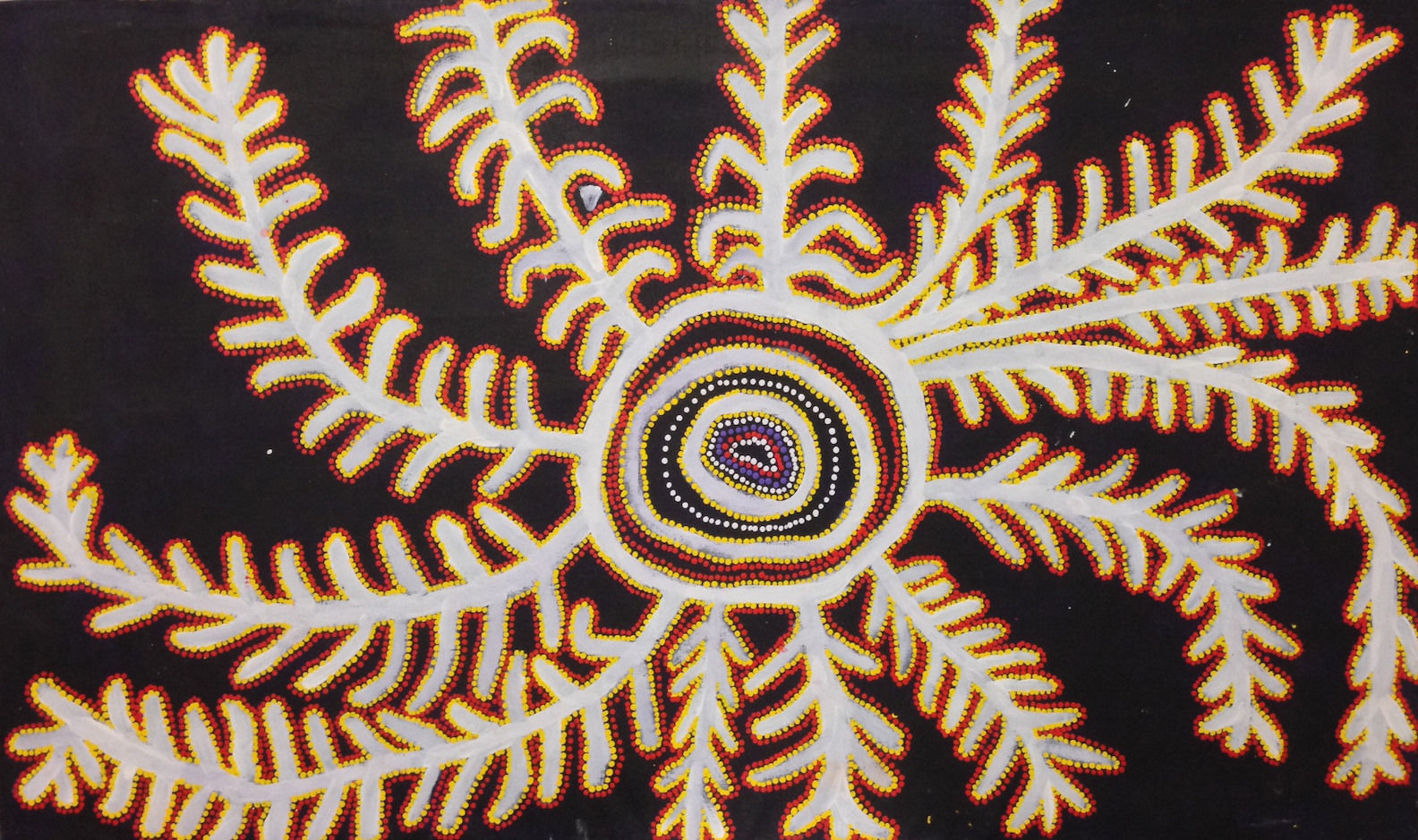 Lennard Walker, synthetic polymer paint on canvas, Spinifex, Aboriginal artist and artwork.