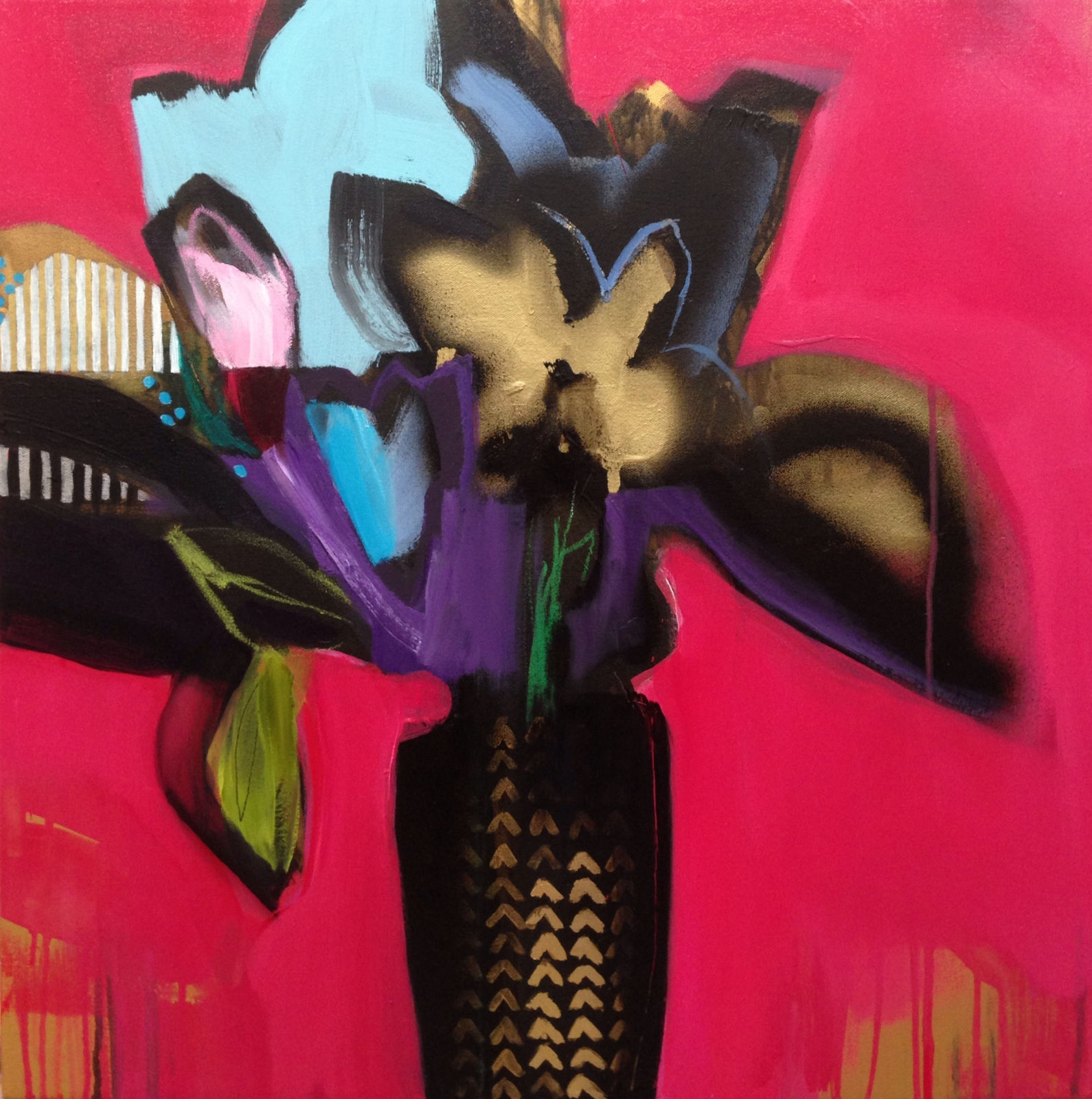 Emily Filler, Vase Of Flowers (Coral), 2014