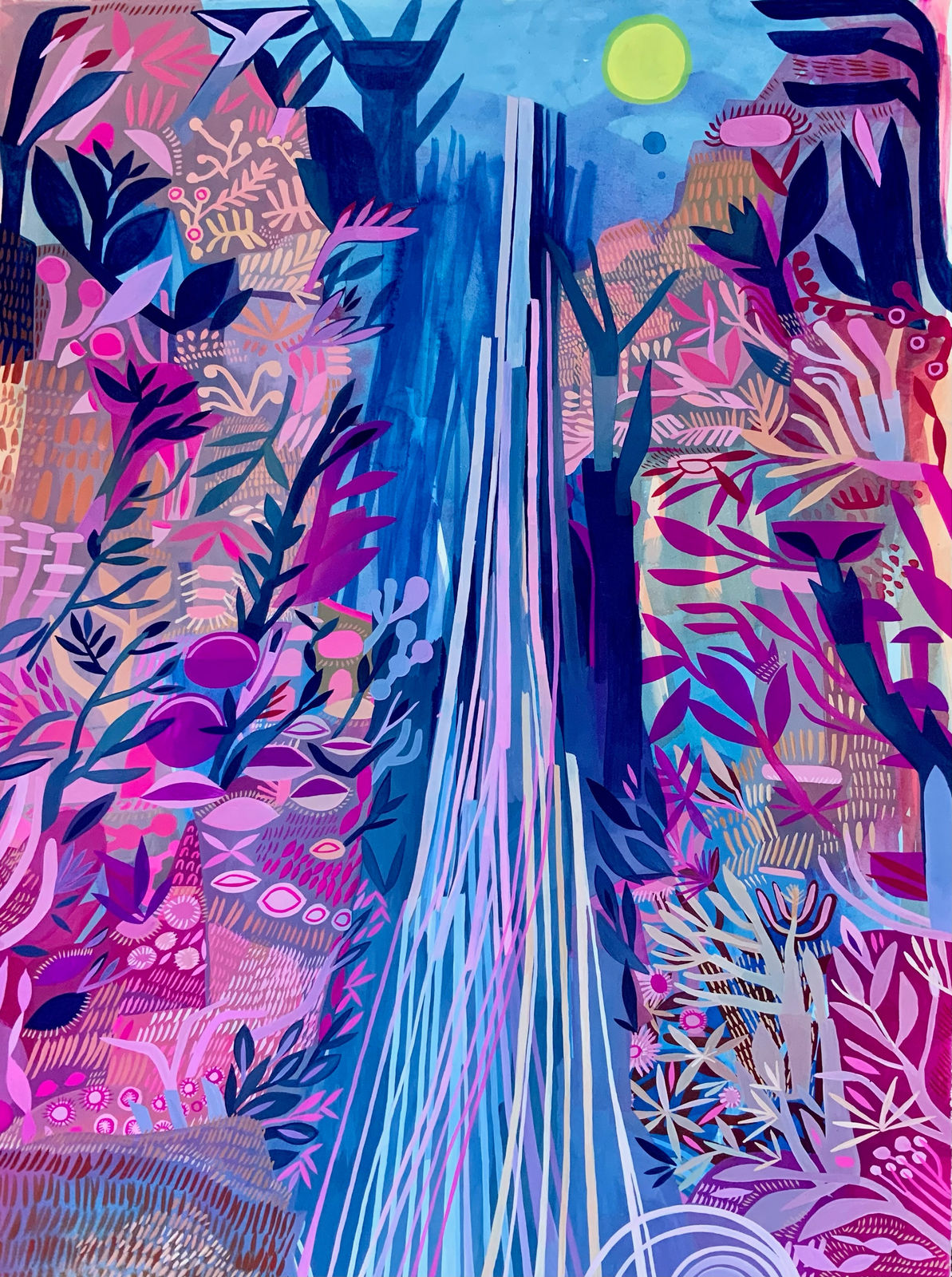 Ashley Amery, Pale Sun Waterfall, 2022