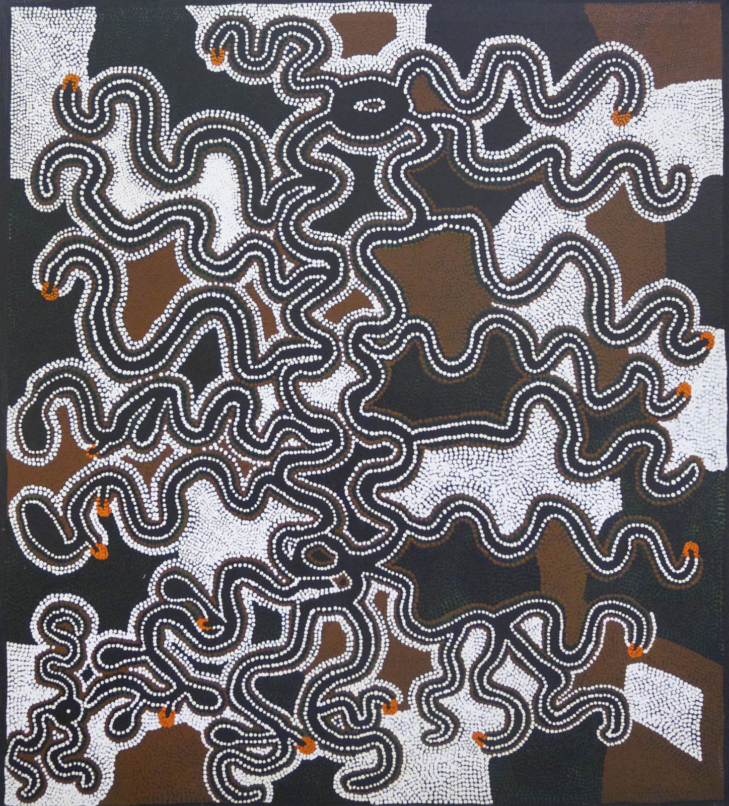 Biddy Nungurrayi Long, Bushvine Ngalyipi - Snake, 1994