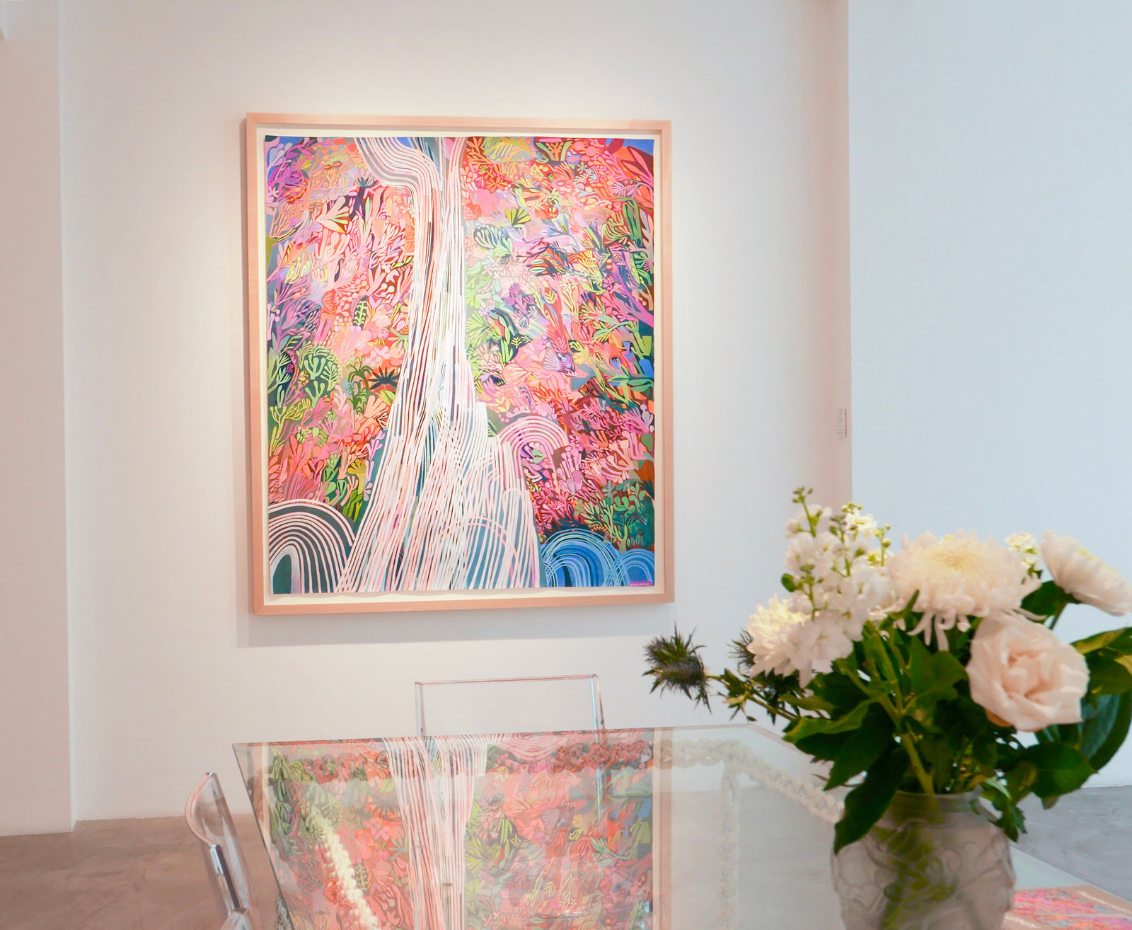 Ashley Amery, Pink Waterfall, 2023