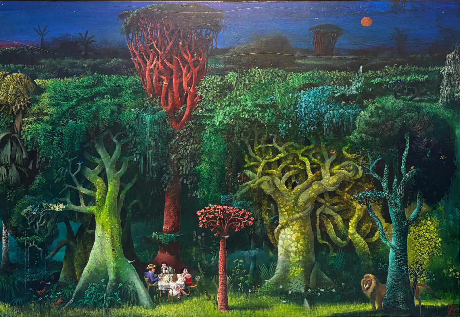 Sylvain Lefebvre, 2025, Rebecca Hossack Art Gallery London, Seattle Art Fair, oil and acrylic on canvas, fantastical art,