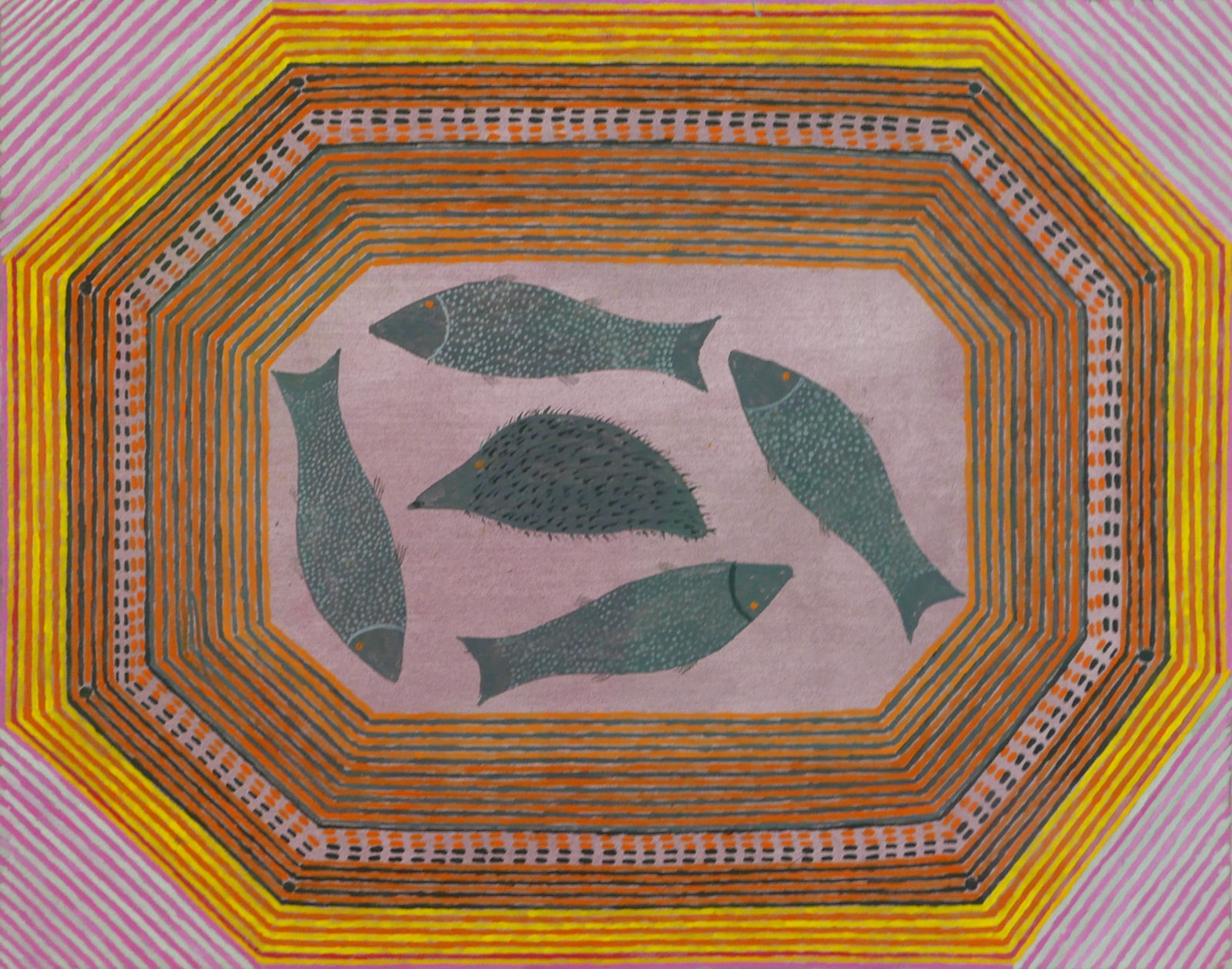 Janangoo Butcher Cherel, Fish and Echidna, n.d.