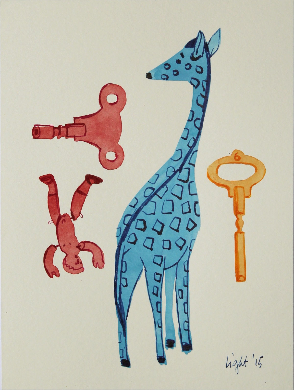 Susan Light, Blue Giraffe, 2015
