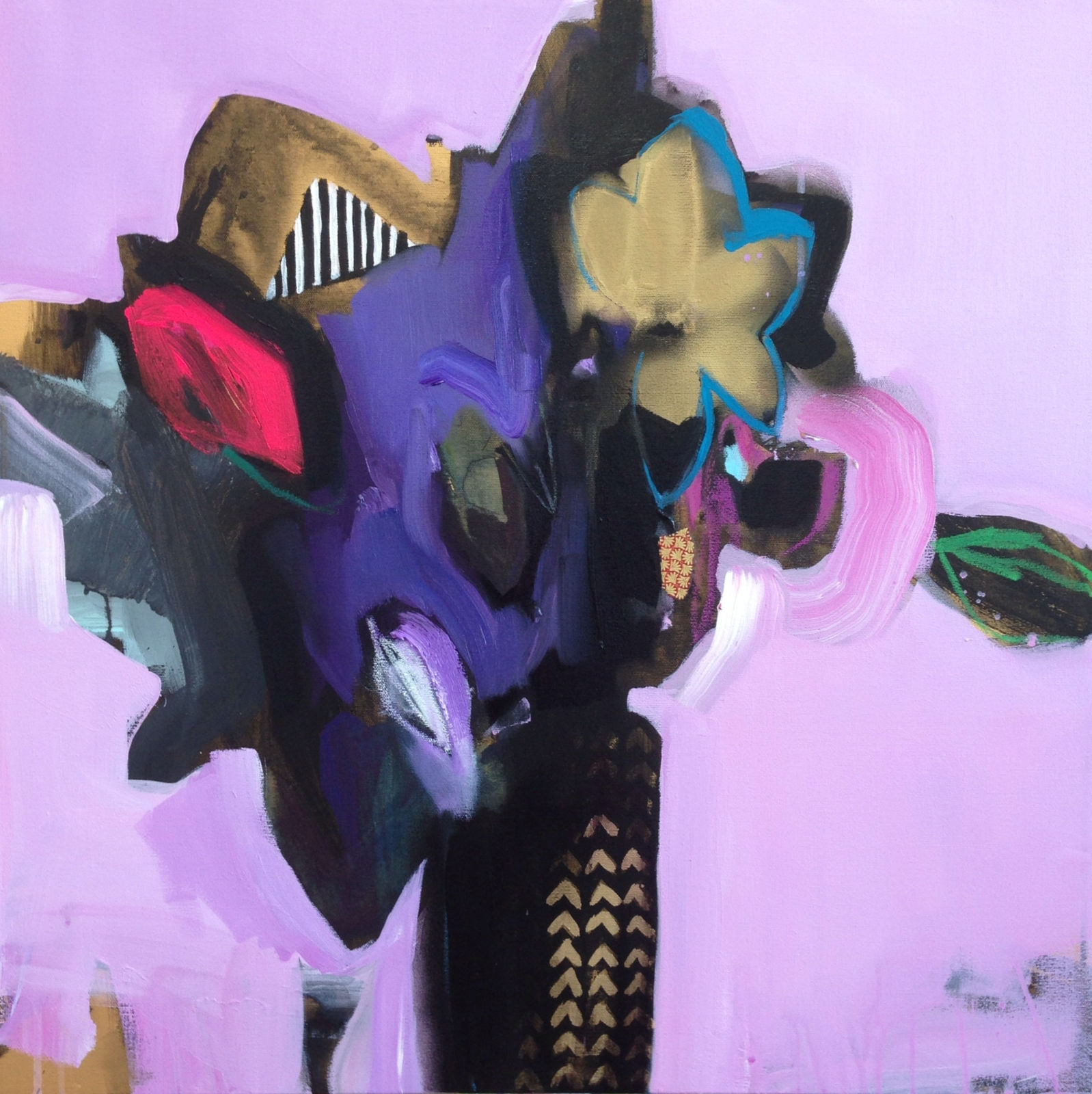 Emily Filler, Vase Of Flowers (Magenta), 2014