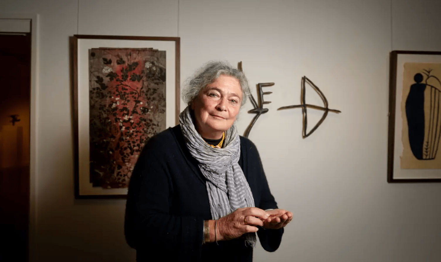 G.W. Bot, Artist G.W. Bot, with Some of Her Works