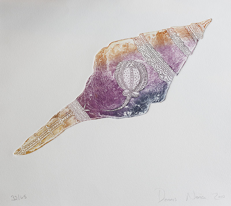 Dennis Nona, etching on hahnemuhle paper, Torres Strait Islands, Aboriginal artwork and artist