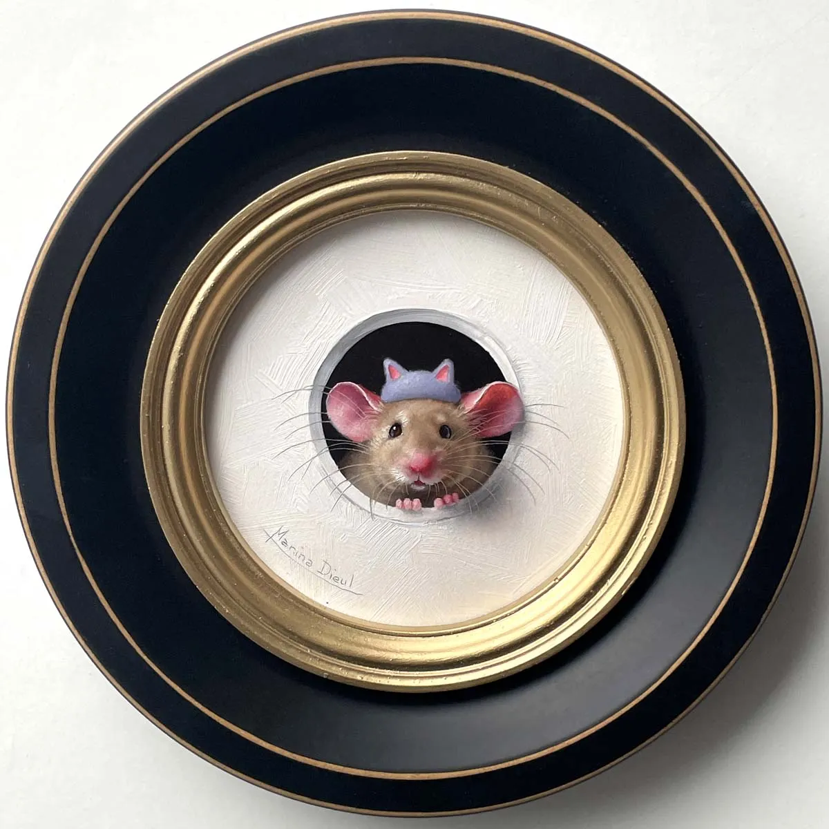 Marina Dieul, Little Creature - Mouse with Kitten Hat, 2026