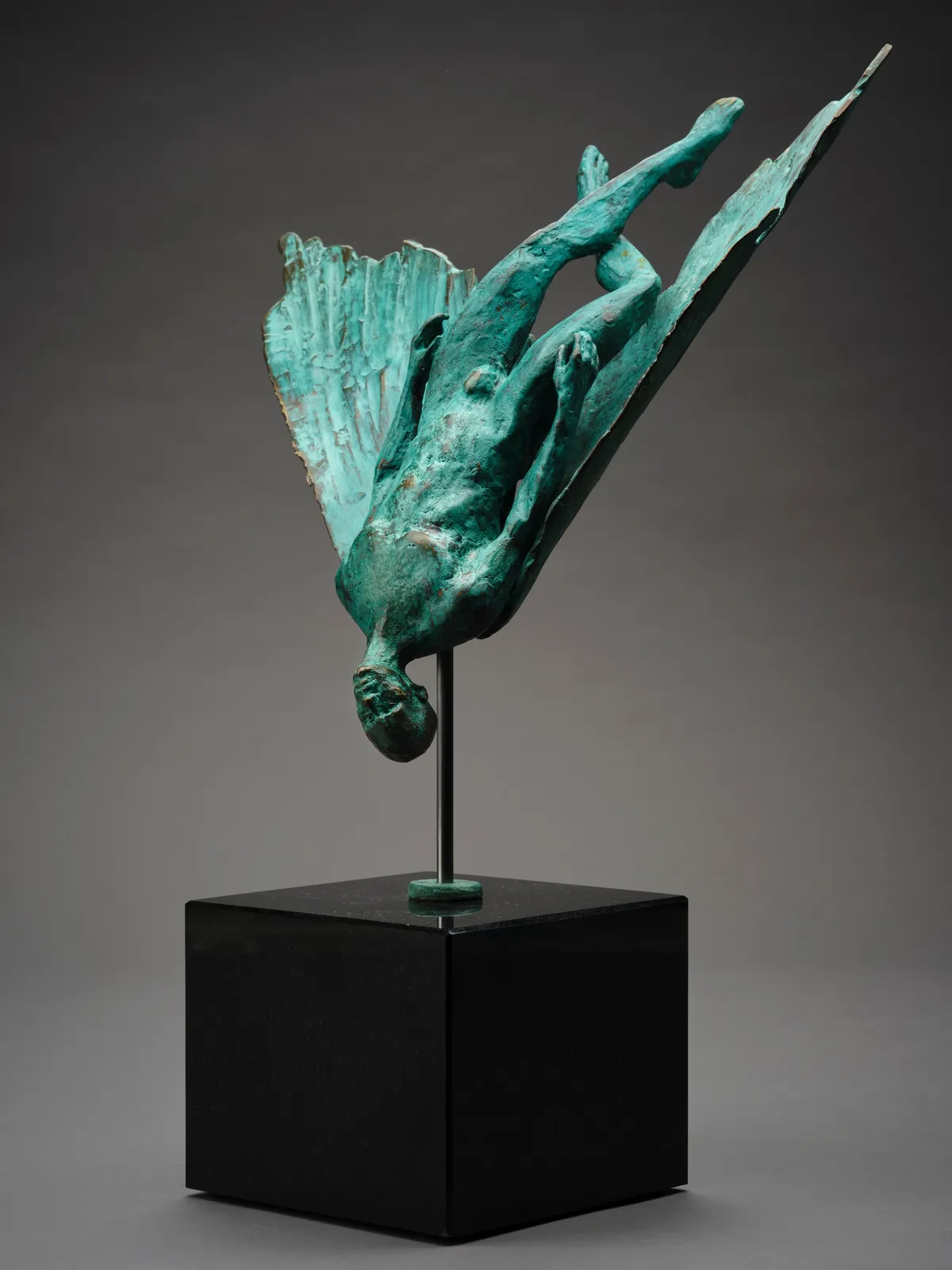 John F Mc Laughlin, Lament for Bruegel's Icarus with outstretched wings in freefall